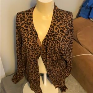 Leopard print cardigan